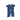 Blue scrub set with a logo on a white background for plush doll and teddy bear