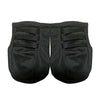 Black boots for MY HERO dolls with ribbon lacing and Velcro backing, handmade and stylish.