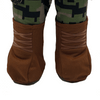 Recordable military doll in aviator flight suit – comforting plush toy with custom voice message for kids during deployment.