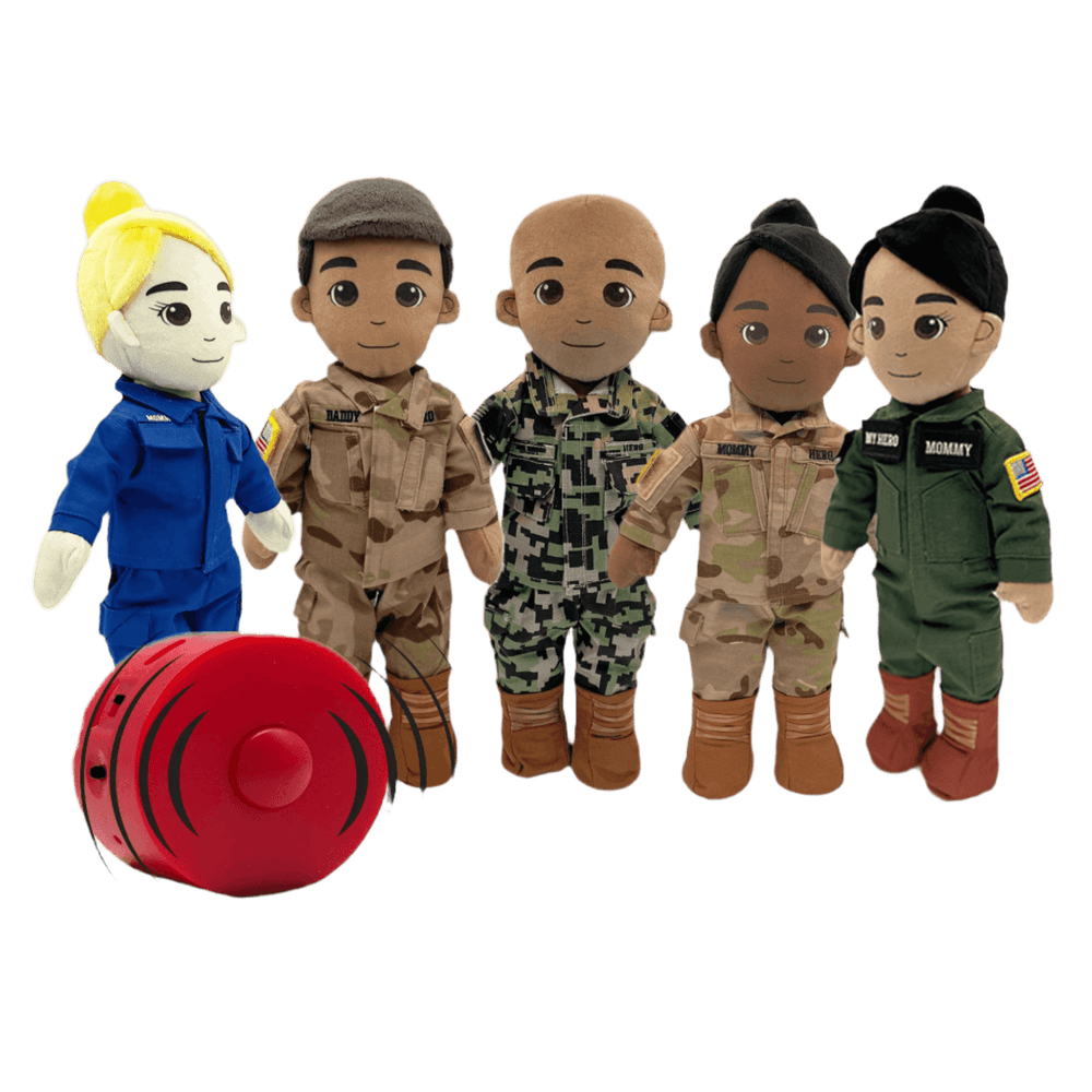 Deployment doll for kids – customizable military plush toy with voice recording, great for separation anxiety and emotional comfort