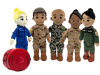 Military plush daddy doll – recordable huggable hero with personalized name patch and audio playback for bedtime or storytime