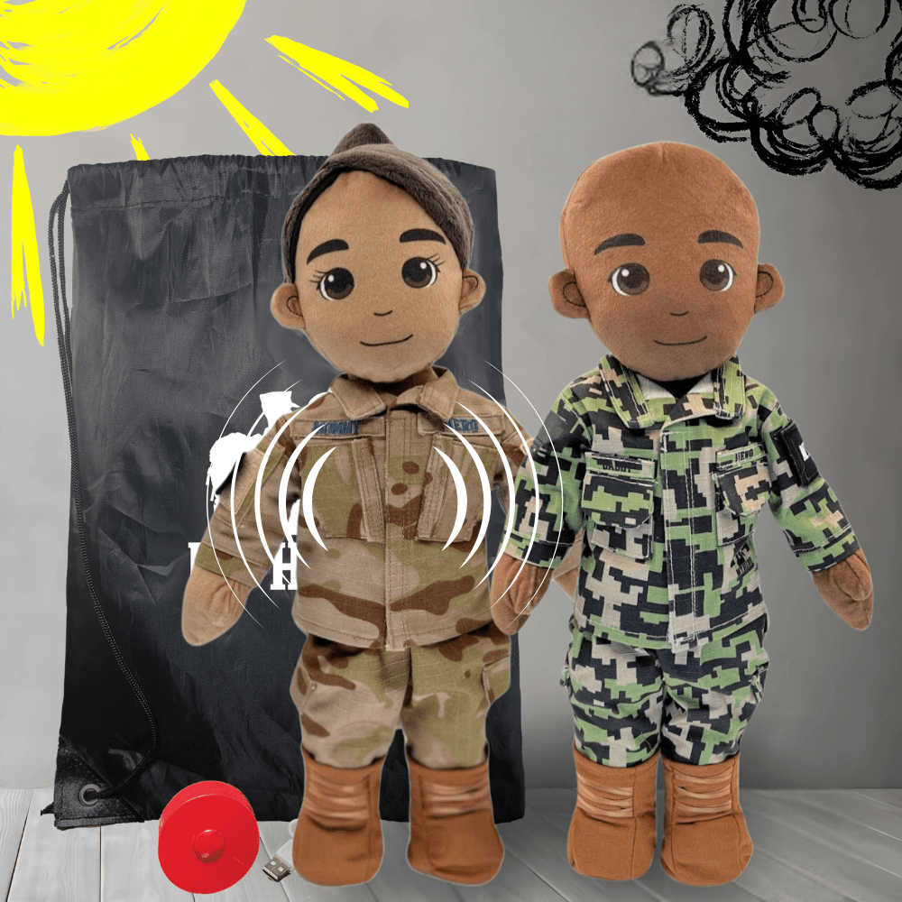 Build Your Hero: Re - recordable Military Plush Dolls for Comfort – Customized & Personalized "Mommy & Daddy Dolls” - MY HERO