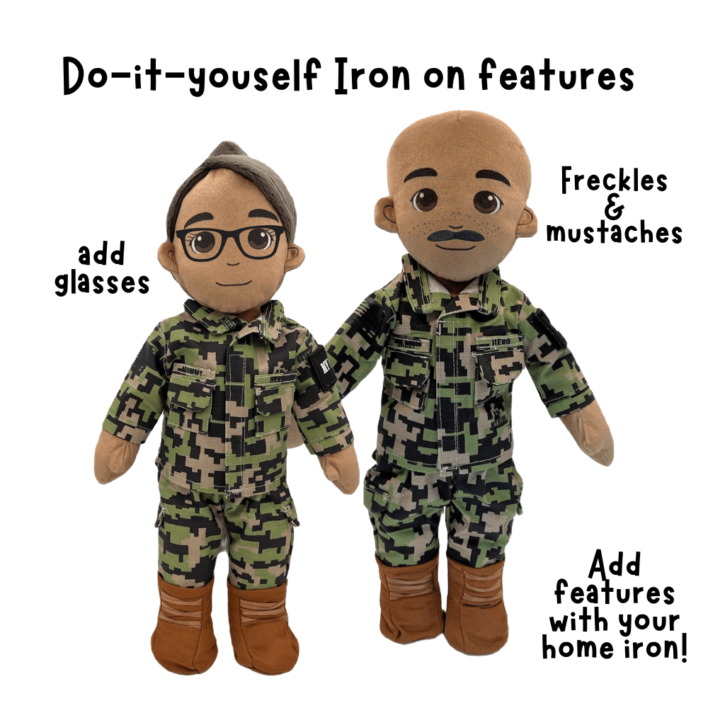 Personalized Navy hero doll Daddy Doll—voice message comfort gift for military children