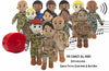 Army teddy bear – soft stuffed animal with embroidered uniform, name patch, and voice recorder, ideal for children of deployed service members