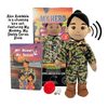 Daddy dolls for military children, recordable plush dolls with custom patches, perfect military deployment gift