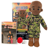 Marine daddy doll in full uniform with voice recorder — recordable Marine Corps gift for kids during deployment