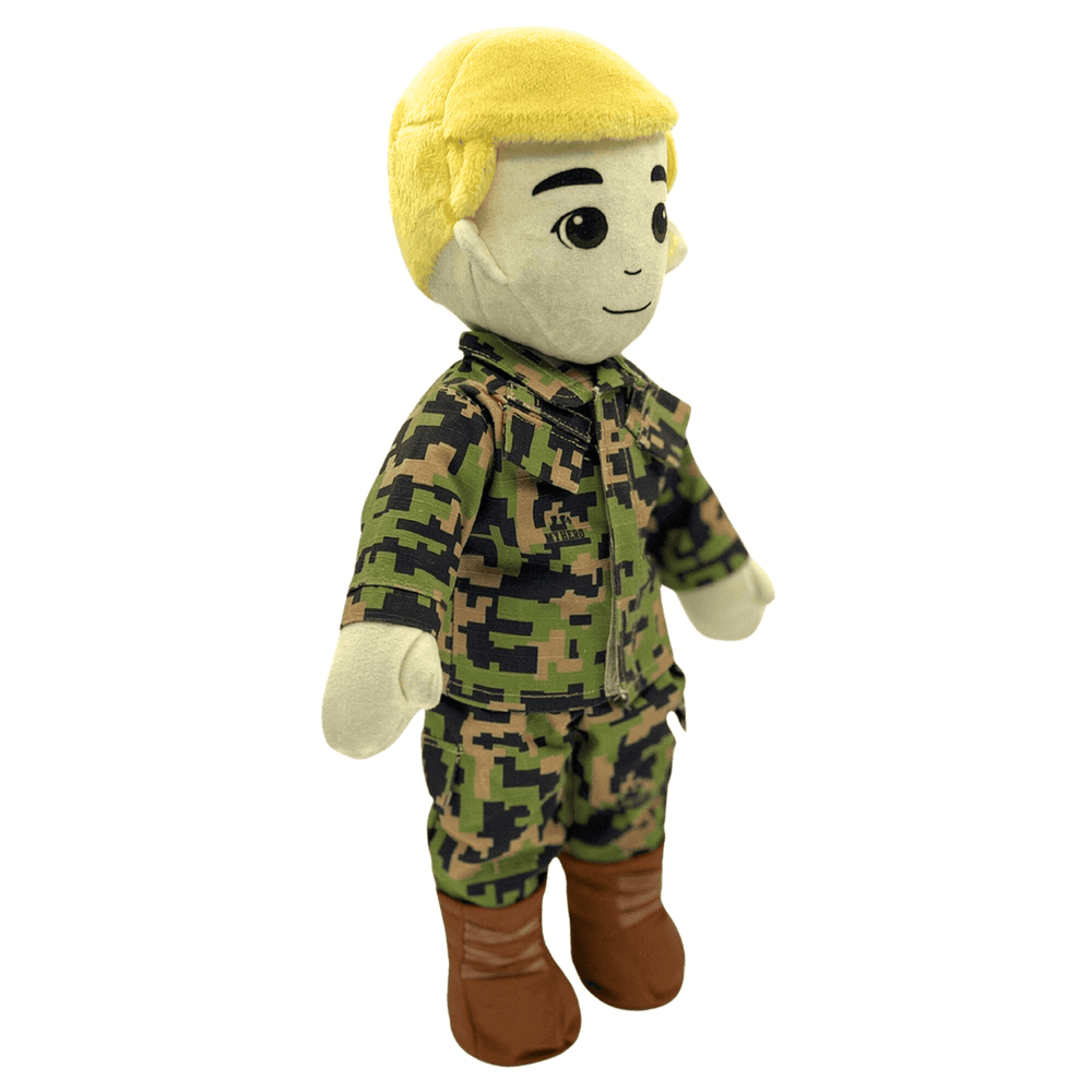 marine daddy doll – records bedtime stories – soft plush comforts kids when dad is away on military deployment