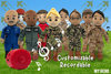 Customizable My Hero Doll with military uniforms and removable recorder.
