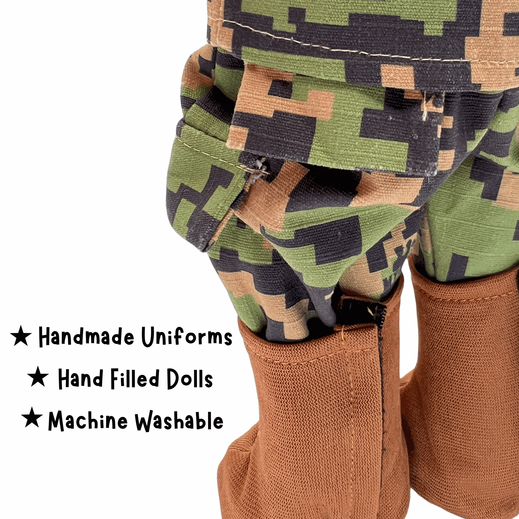 Recordable Navy doll – huggable sailor-themed plush with voice message for kids during a Navy parent's deployment.