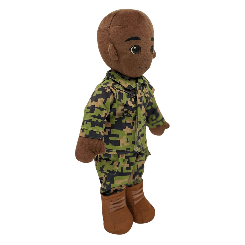 Daddy dolls for military children, recordable plush dolls with custom patches, perfect military deployment gift