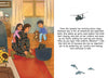 Illustration from a Marine Children's book showing a mother, her children, and their dog in the livingroom