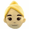 Cute plush doll with blonde hair and friendly face, perfect for kids and storytime.
